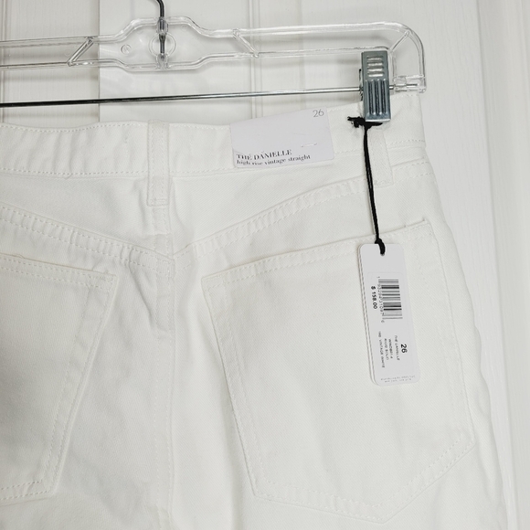 Weworewhat The Danielle High Rise Straight White Jean Size 26 Button Fly Summer - Picture 5 of 6